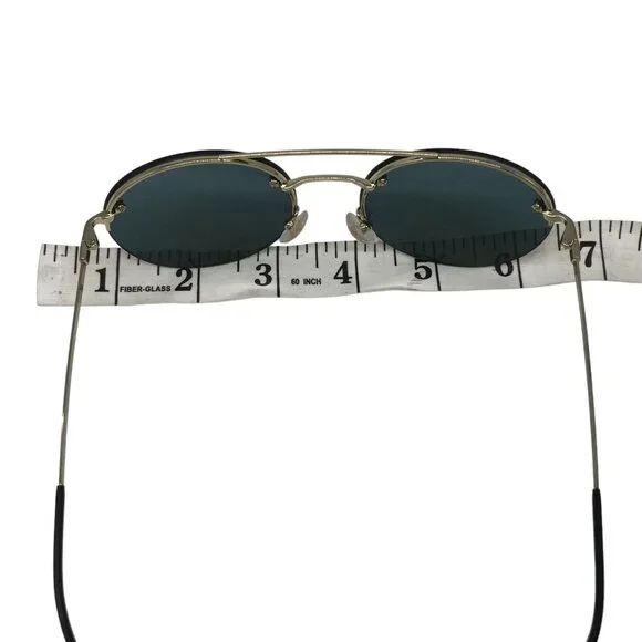 Prada Womens Aviator Sunglasses Lt Gold Metal Frame & Rose  display picture 2